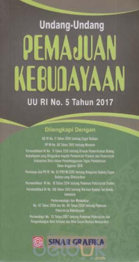 Image of Undang-Undang Pemajuan Kebudayaan  (UU RU No. 5 Tahun 2017)