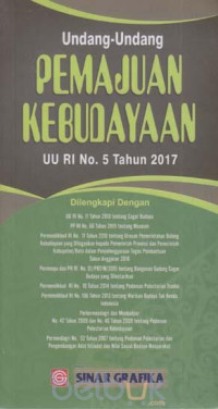 Undang-Undang Pemajuan Kebudayaan  (UU RU No. 5 Tahun 2017)