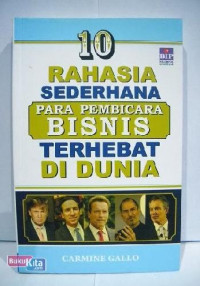 Image of 10 RAHASIA SEDERHANA PARA PEMBICARA BISNIS TERHEBAT DI DUNIA