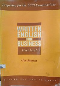 Image of WRITTEN ENGLISH FOR BUSINESS FIRST LEVEL
